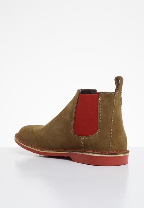 Veldskoen - Chelsea boot - brown & red