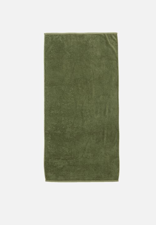 Linen House - Nara bamboo cotton towel - moss