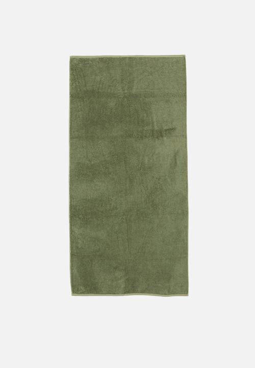 Linen House - Nara bamboo cotton towel - moss
