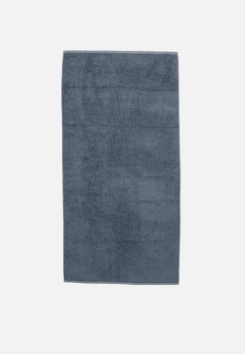 Linen House - Nara bamboo cotton towel - bluestone