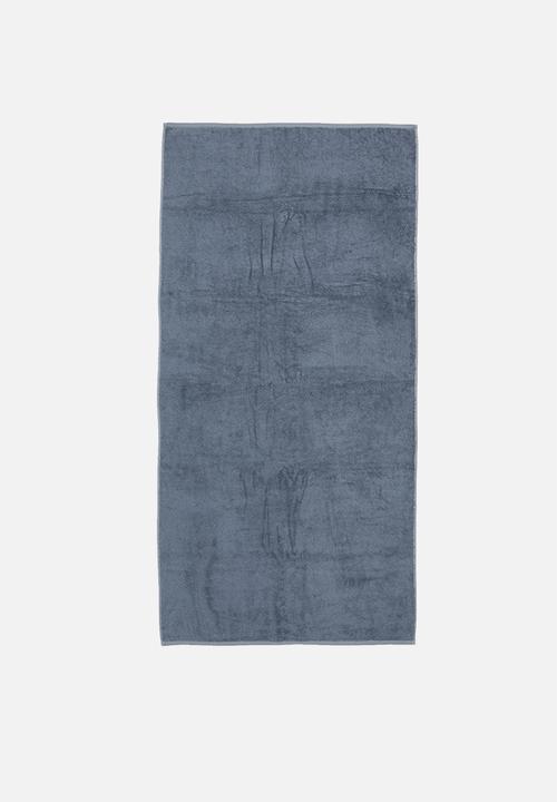 Linen House - Nara bamboo cotton towel - bluestone