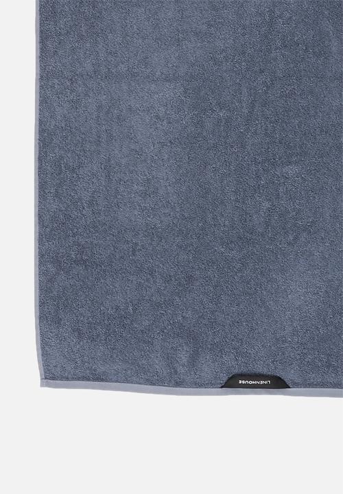 Linen House - Nara bamboo cotton towel - bluestone