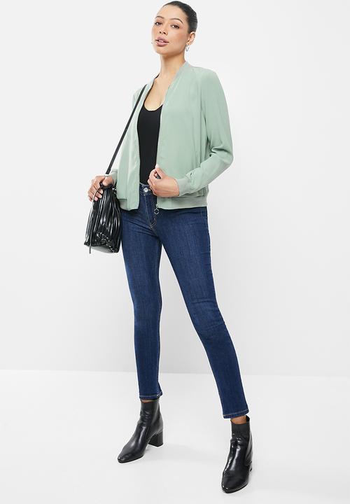 Vero Moda - Coco long sleeve bomber - green