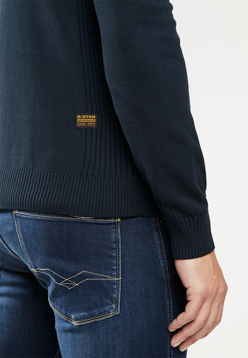 G-STAR - Classic sport v knit - navy
