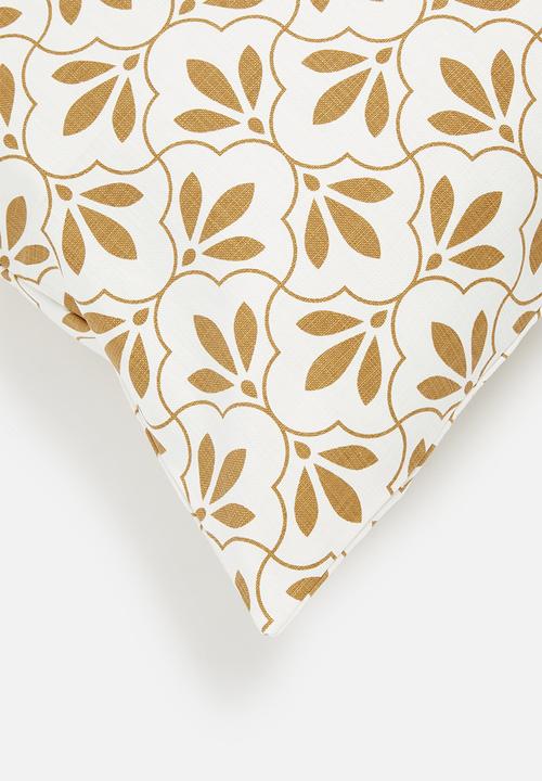 Sixth Floor - Inverse cushion cover - white & mustard