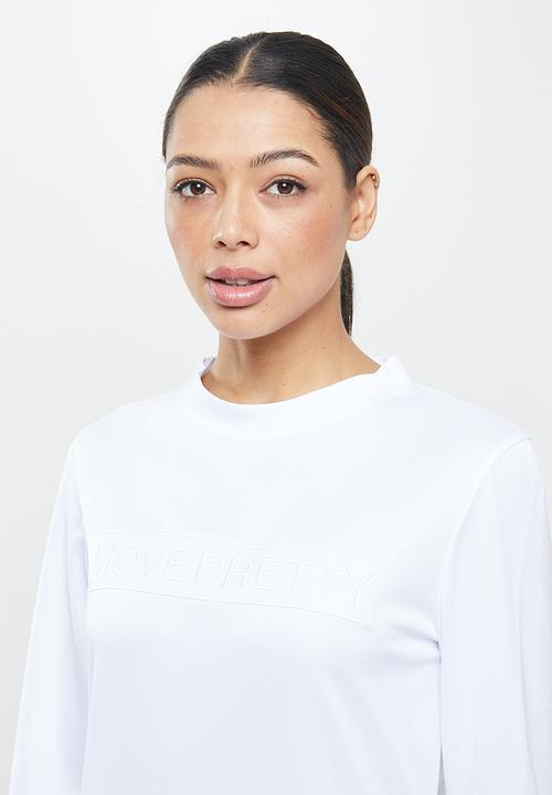 MOVEPRETTY - The jess crew neck top - white 