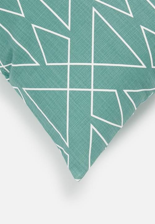 Sixth Floor - Tribal outdoor cushion cover - blue