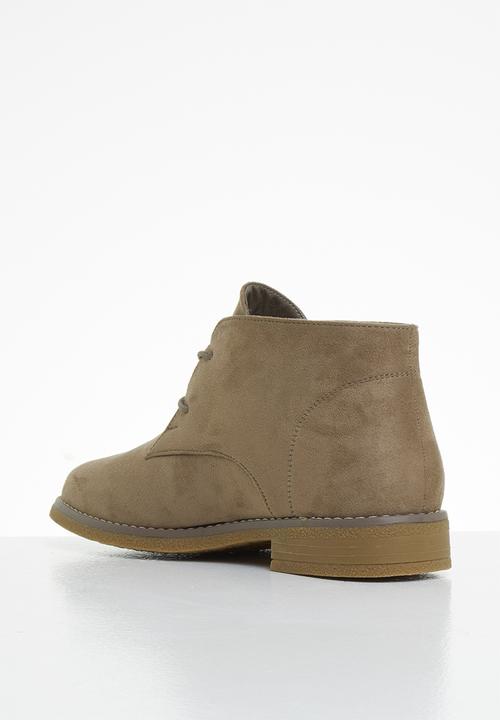 Plum - Raelyn lace up bootie - taupe