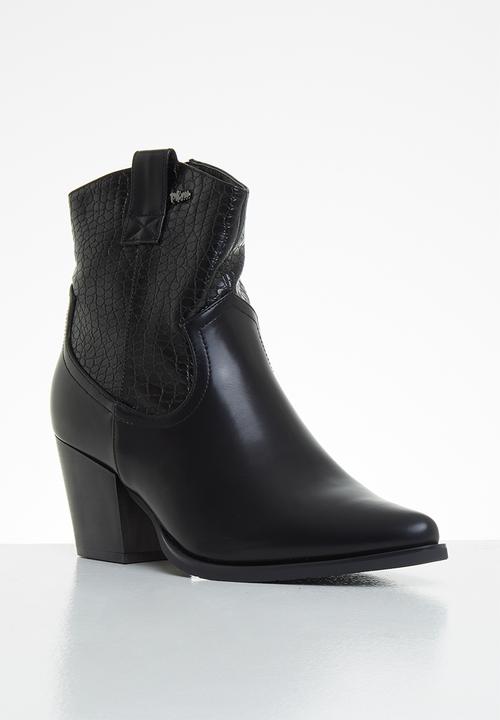 Plum - Raven cowboy boot - black