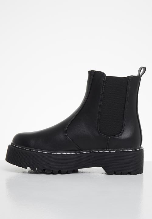 Footwork - Martiny chunky chelsea boot - black
