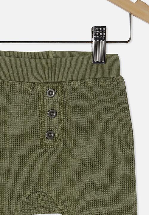Cotton On - The waffle pant - silver sage