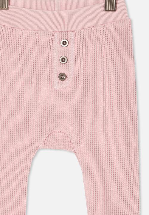 Cotton On - The waffle pant - cali pink