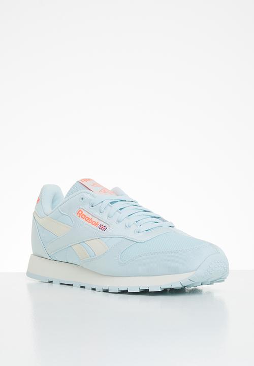 Reebok - Classic leather - chalk blue/classic white/orange flare