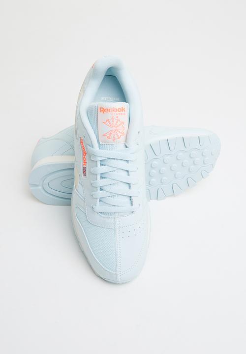Reebok - Classic leather - chalk blue/classic white/orange flare