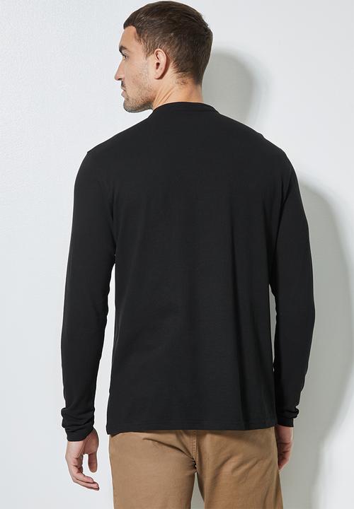Superbalist - 2 Pack long sleeve mandarin collar - black & navy