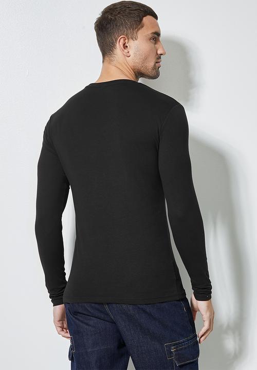 Superbalist - Brando long sleeve crew neck tee - black