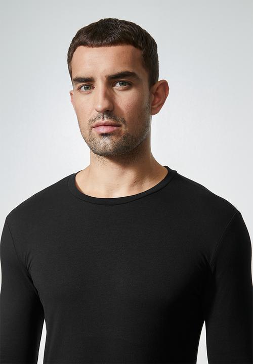 Superbalist - Brando long sleeve crew neck tee - black
