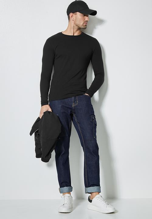Superbalist - Brando long sleeve crew neck tee - black