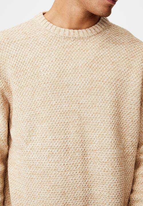 Cotton On - Crew knit - textured natural