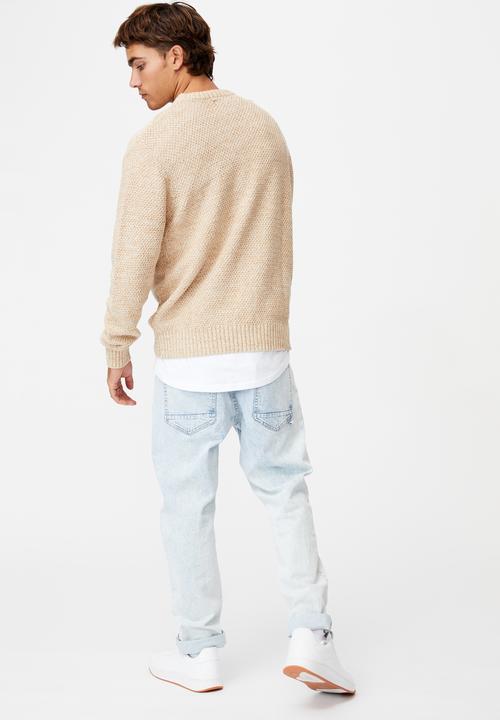 Cotton On - Crew knit - textured natural