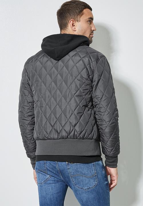 Superbalist - Nevada quilted bomber - charcoal grey