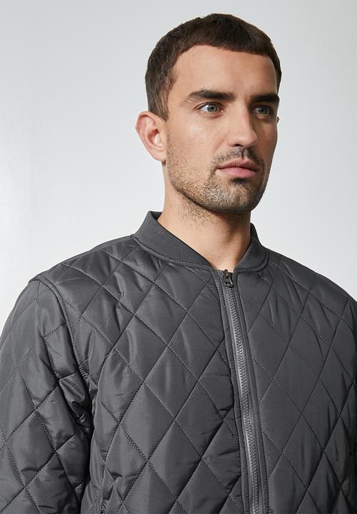 Superbalist - Nevada quilted bomber - charcoal grey