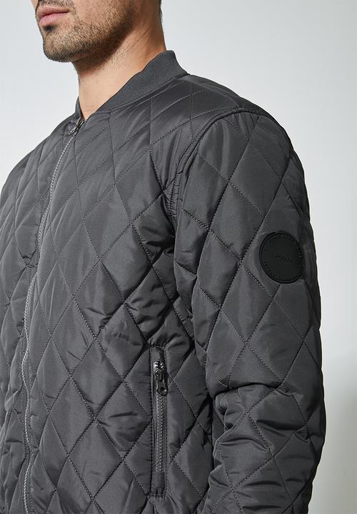 Superbalist - Nevada quilted bomber - charcoal grey