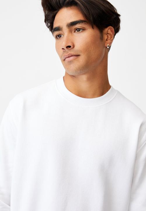 Cotton On - Essential crew fleece - white
