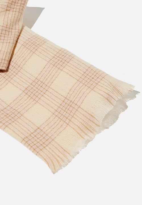 Rubi - Millie mid weight scarf - barley charlotte check