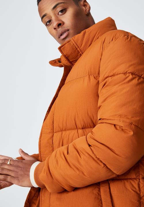 Cotton On - Essential recycled puffer - rust