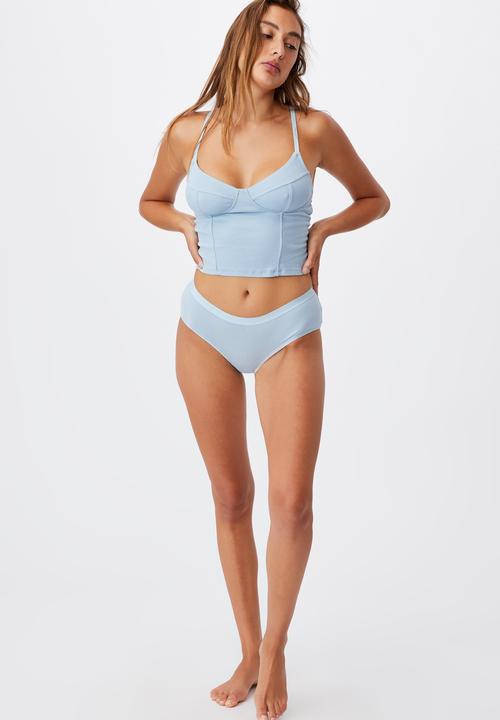 Cotton On - Cotton bustier - blue