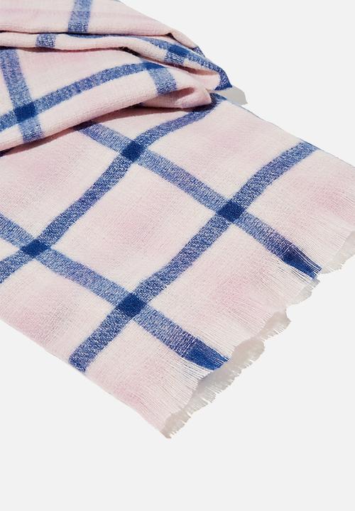 Rubi - Millie mid weight scarf - lilac bloom jamie check