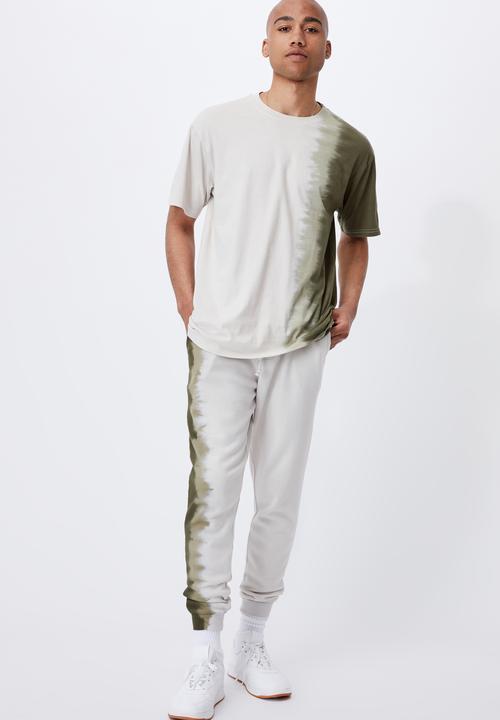 Cotton On - Festival T-shirt - military & moss dip dye
