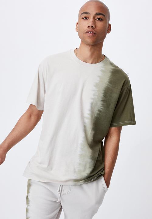 Cotton On - Festival T-shirt - military & moss dip dye