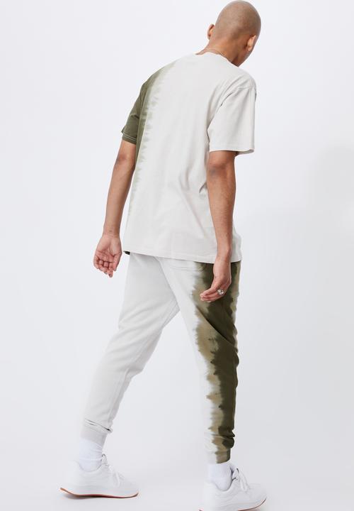 Cotton On - Festival T-shirt - military & moss dip dye