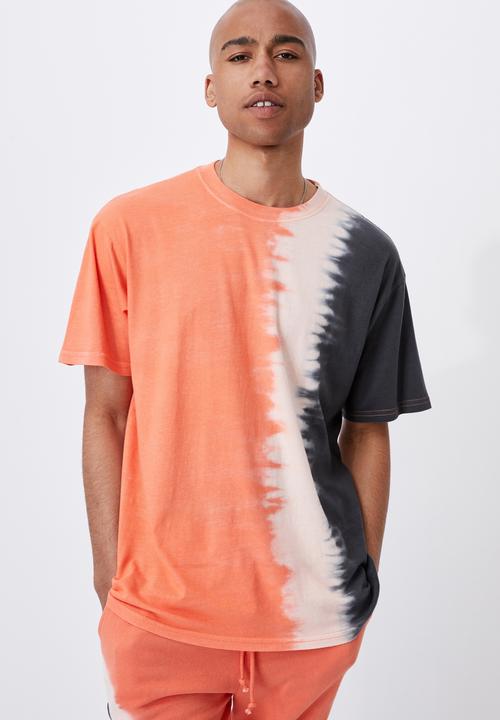 Cotton On - Festival T-shirt - orange dip dye