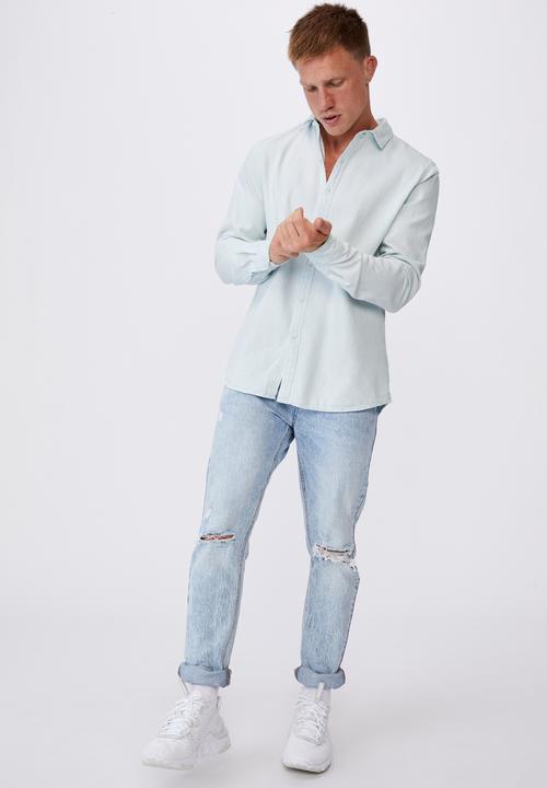 Cotton On - Fitzroy denim shirt - bondi blue