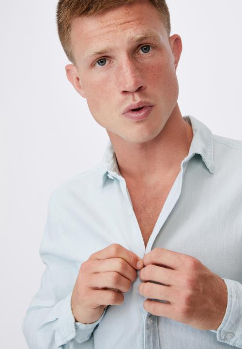 Cotton On - Fitzroy denim shirt - bondi blue