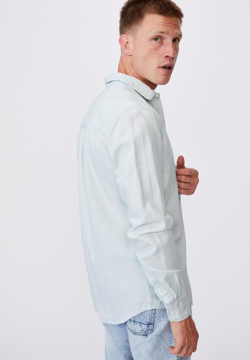 Cotton On - Fitzroy denim shirt - bondi blue