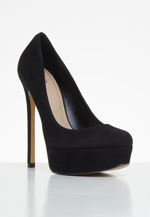 ALDO - Kassandra suede heel - black