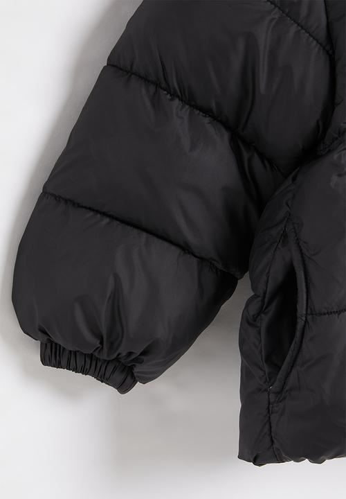 Pop Candy - Boys hooded puffer - black
