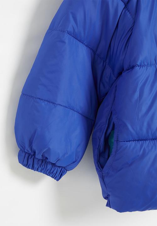 Pop Candy - Boys hooded puffer - cobalt