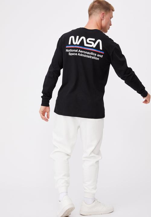 Cotton On - Tbar collab long sleeve T-shirt - black