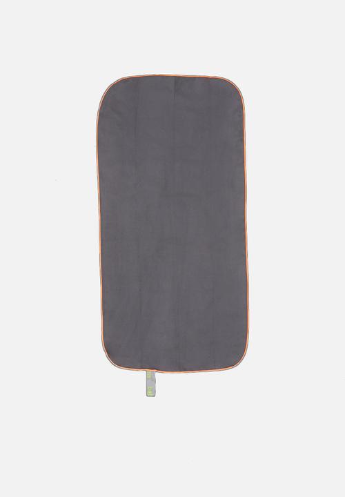 Bobums - Single gym towel - gunmetal & coral