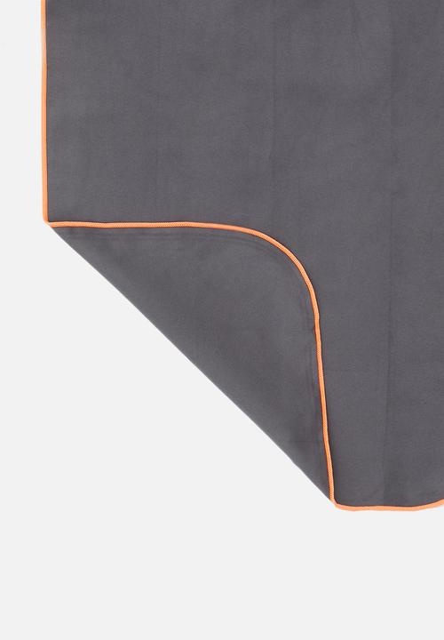 Bobums - Single gym towel - gunmetal & coral