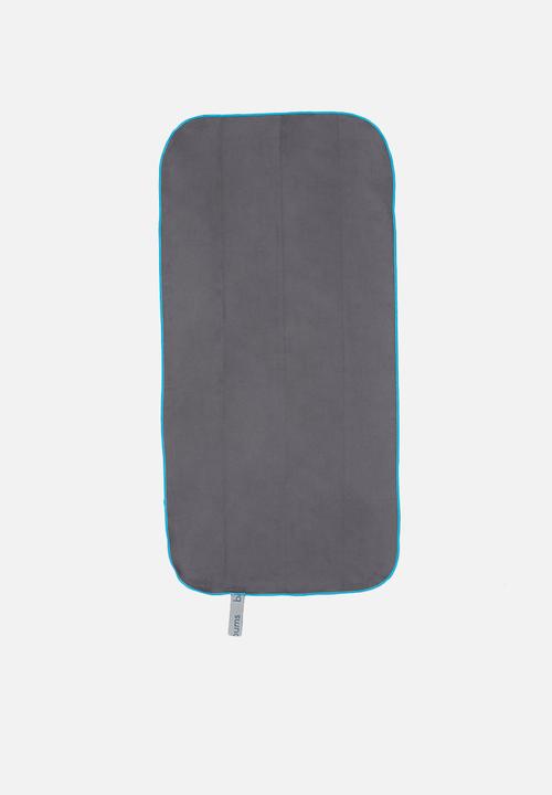 Bobums - Single gym towel - gunmetal & turquoise