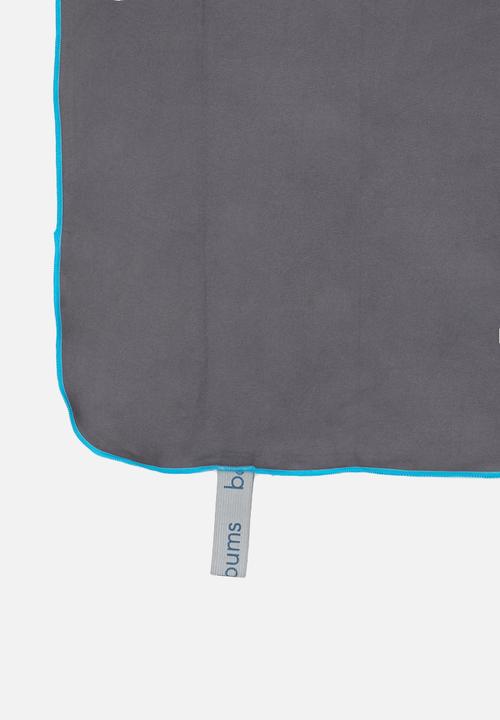 Bobums - Single gym towel - gunmetal & turquoise