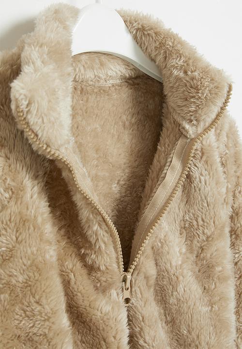 Pop Candy - Fuzzy jacket - brown