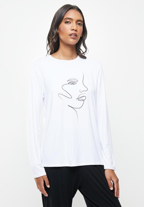 Superbalist - Sleep tee & pants set - black & white