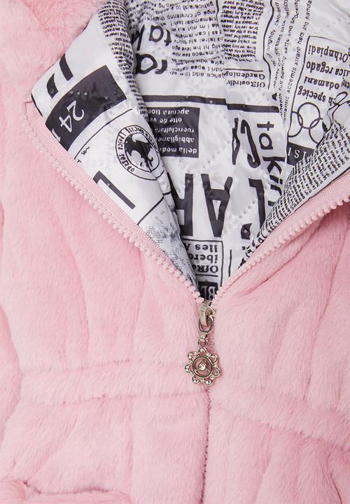 Pop Candy - Girls teddy coat - pink